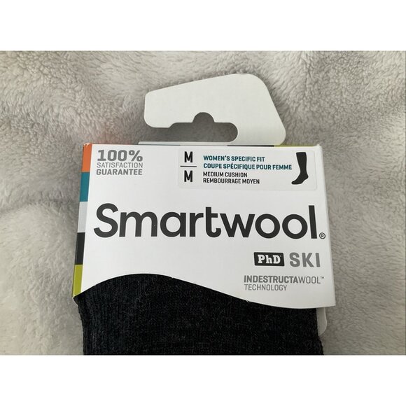 Smartwool Ski Socks Size Medium Black Pink Light Cushion Women's Fit Merino New - Picture 3 of 7